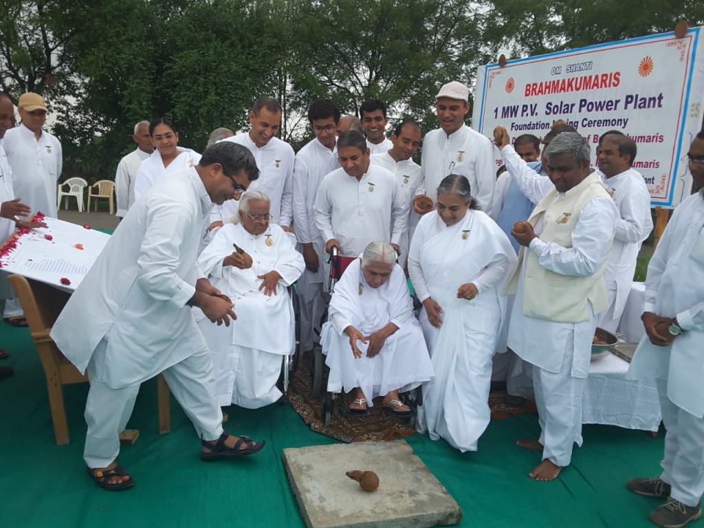​Brahma Kumaris Chief Dadi Janki Lays the Foundation Stone for 1 MW PV Solar Plant at Abu Road